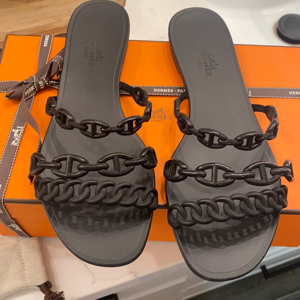 Hermès jelly sandals